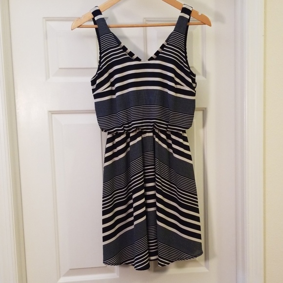 Lush Dresses & Skirts - Lush Navy Blue/Cream Mini Dress XS